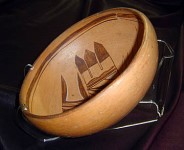 Wooden bowl on Acrylic Stand
